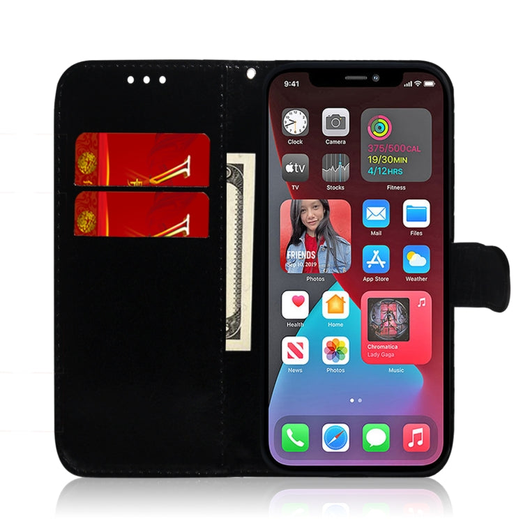 For iPhone 13 mini Imitated Mirror Surface Horizontal Flip Leather Case showcasing its elegant design and functional features.