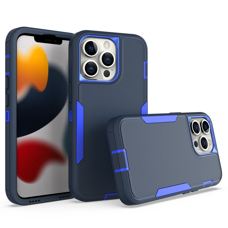 Royal Blue and Dark 2 in 1 Magnetic PC + TPU Phone Case for iPhone 13 Pro, showcasing its sleek design and durable materials.