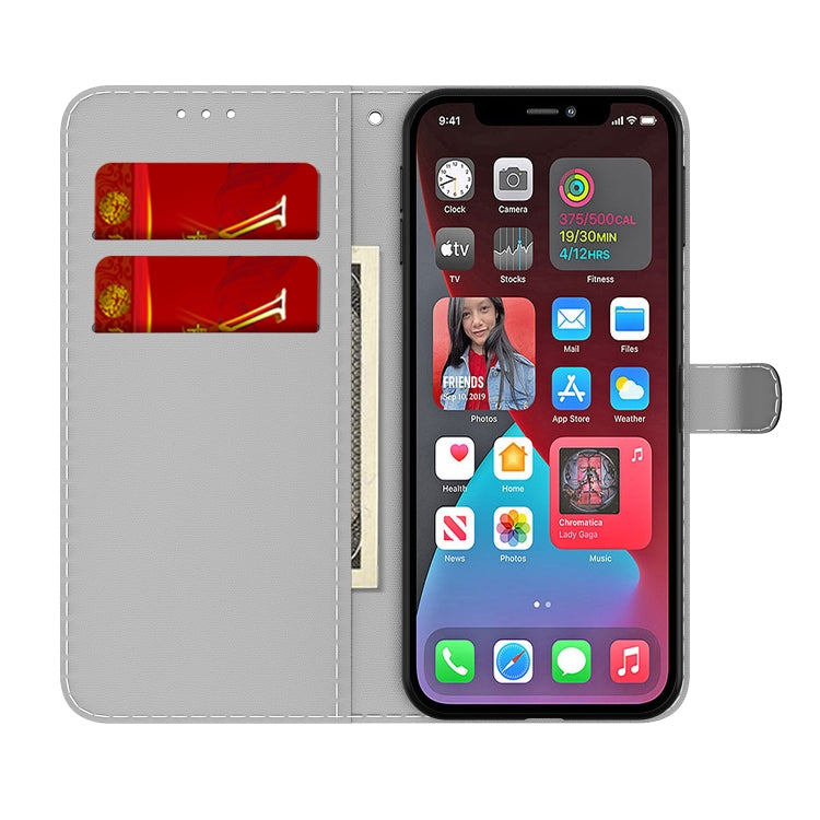 For iPhone 13 Pro Cloud Fog Pattern Horizontal Flip Leather Case showcasing its stylish design and functional features.