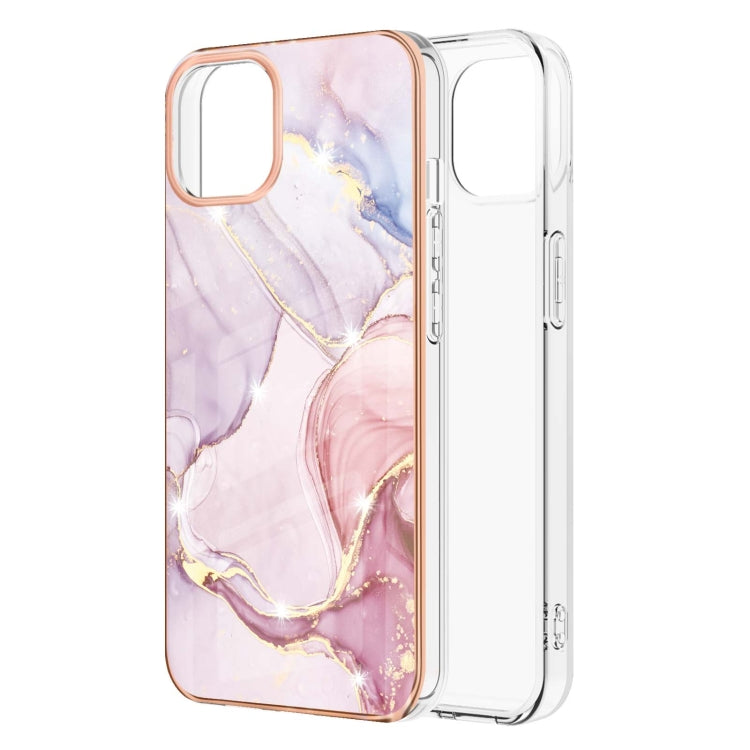 Electroplating Marble Pattern Dual-side IMD TPU case for iPhone 13 Pro Max, showcasing vibrant colors and stylish design.