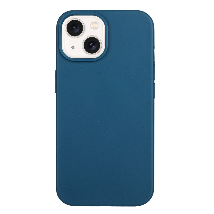 Blue Wheat Straw and TPU Phone Case for iPhone 13, showcasing its lightweight and eco-friendly design.