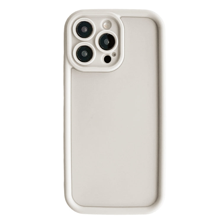 Frosted TPU phone case for iPhone 14 Pro Max, showcasing its shockproof design and precise cutouts for buttons and ports.