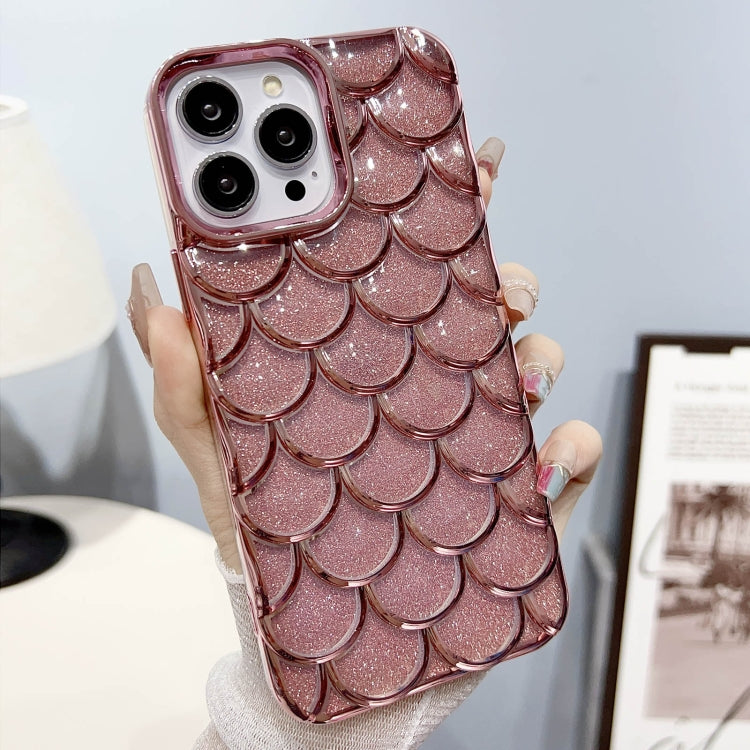 Mermaid Scale Electroplated Glitter Paper Phone Case for iPhone 14 Pro Max, showcasing a stylish design with shimmering scales.