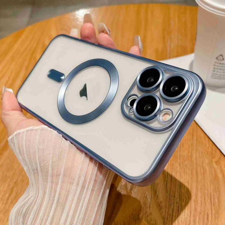 For iPhone 15 Pro Max MagSafe Magnetic Frosted TPU Phone Case in Sierra color, showcasing its sleek design and protective features.