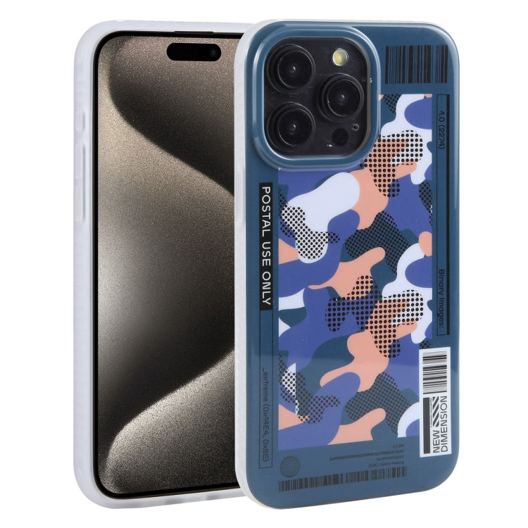 Dark Blue Mutural Billboard Series Phone Case for iPhone 15 Pro Max, showcasing its sleek design and durable material.