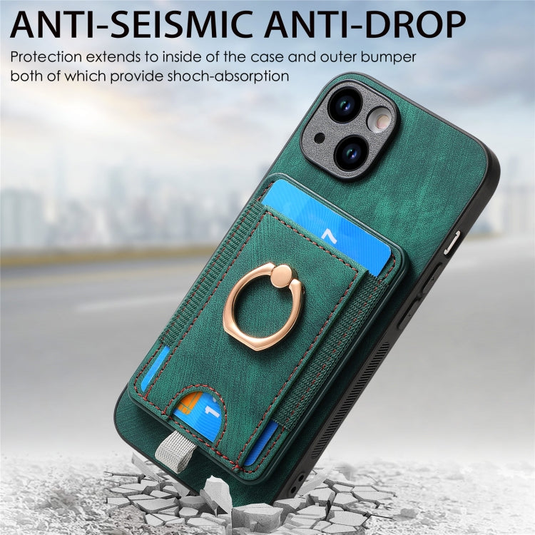 Retro splitable magnetic card bag leather phone case for iPhone 6 and 6s, showcasing its stylish design and magnetic closure feature.