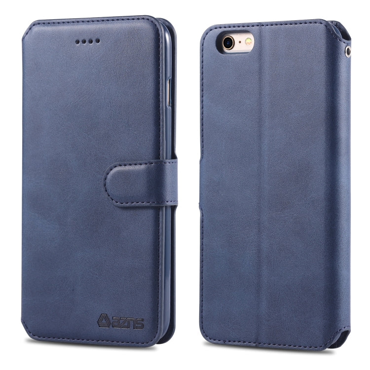 AZNS Calf Texture Magnetic Horizontal Flip case for iPhone 6 Plus and 6s Plus, showcasing its elegant design and functional features.