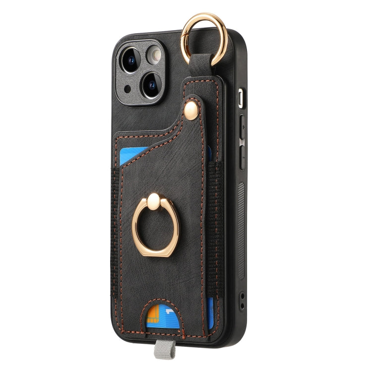 For iPhone 6 Plus / 6s Plus Retro Skin-feel Ring Card Bag Phone Case showcasing its stylish design and practical features.