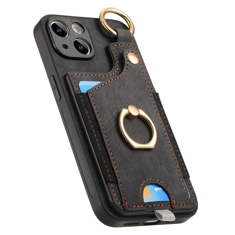 For iPhone 6 Plus / 6s Plus Retro Skin-feel Ring Card Bag Phone Case showcasing its stylish design and practical features.