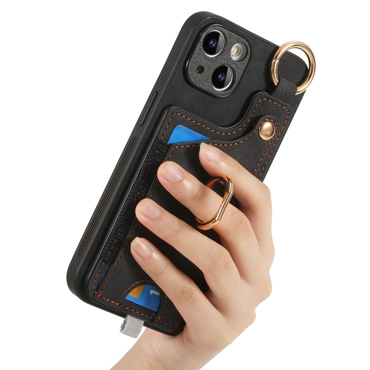 For iPhone 6 Plus / 6s Plus Retro Skin-feel Ring Card Bag Phone Case showcasing its stylish design and practical features.