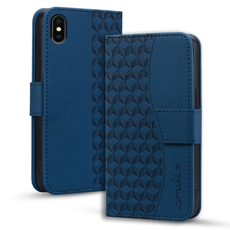 For iPhone XS Max Business Diamond Buckle Leather Phone Case showcasing its elegant design and functional features.