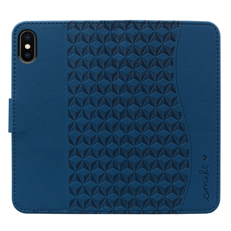 For iPhone XS Max Business Diamond Buckle Leather Phone Case showcasing its elegant design and functional features.