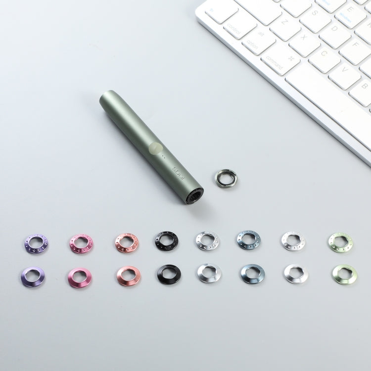 For IQOS ILUMA / Prime Electronic Cigarette Cap Rod with five decorative rings, made of metal, showcasing its stylish design.