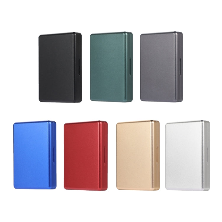 IQOS Series Aluminum Alloy Dust-proof Cigarette Case in silver, holding 20 cigarettes, showcasing its sleek and durable design.