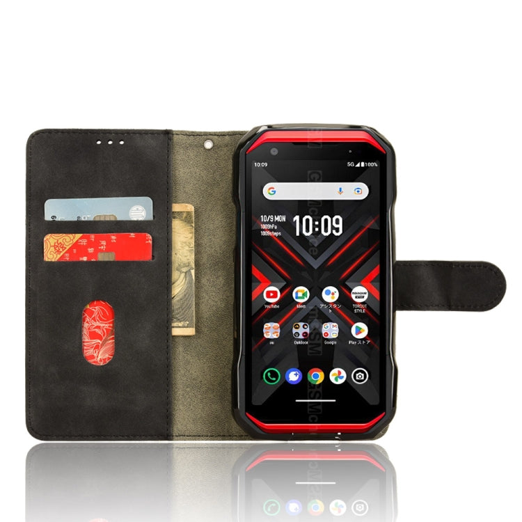 Stylish magnetic flip leather phone case for Kyocera Torque G06 KYG03, featuring card slots and a durable design.