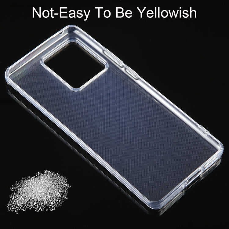 Ultra-thin transparent TPU phone case for Motorola Edge 40, showcasing its lightweight design and precise fit.