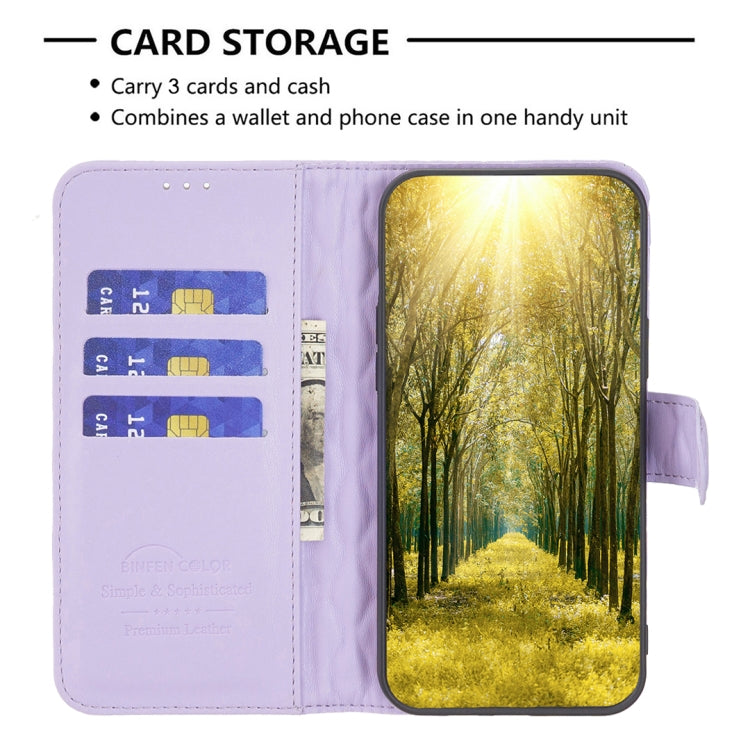 Diamond Lattice Wallet Flip Leather case for Motorola Moto G Play 2024, showcasing its stylish design and card slots.