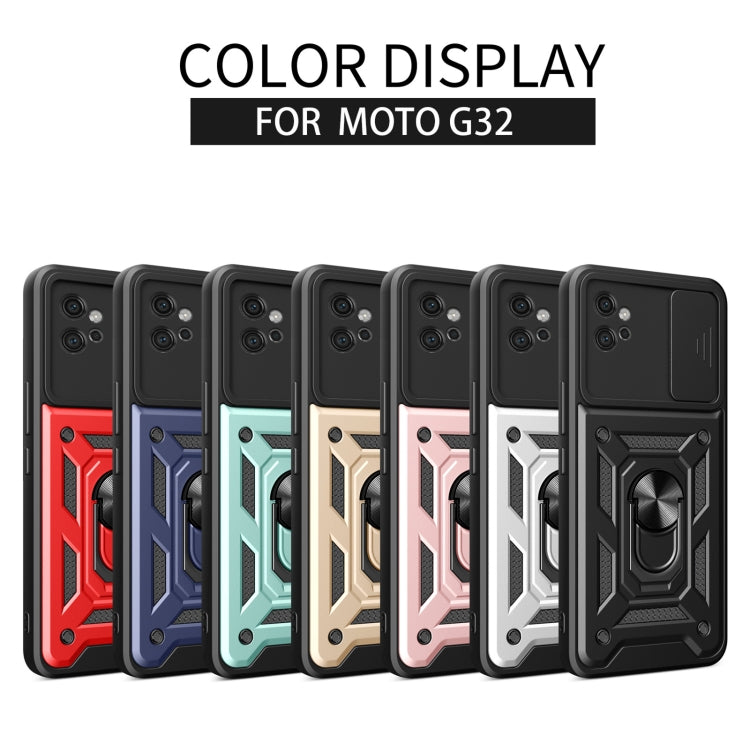 Motorola Moto G32 TPU Hybrid PC Phone Case with Sliding Camera Cover Design, showcasing its durable and stylish features.