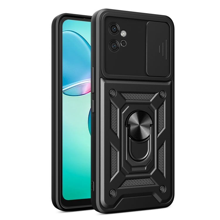 Motorola Moto G32 phone case featuring a sliding camera cover design, made from durable TPU and PU materials, showcasing its sleek and protective features.