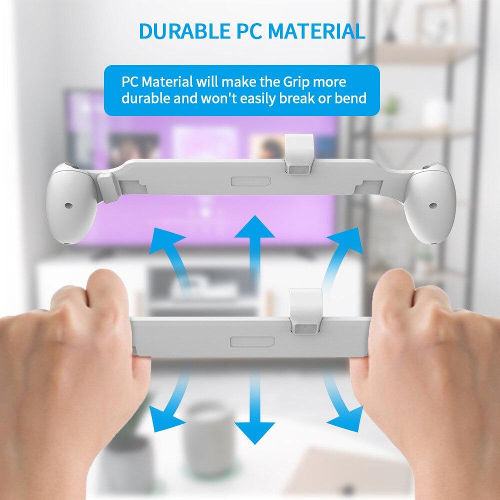 Ergonomic handle grip for Nintendo Switch OLED, providing comfort and protection during gaming.