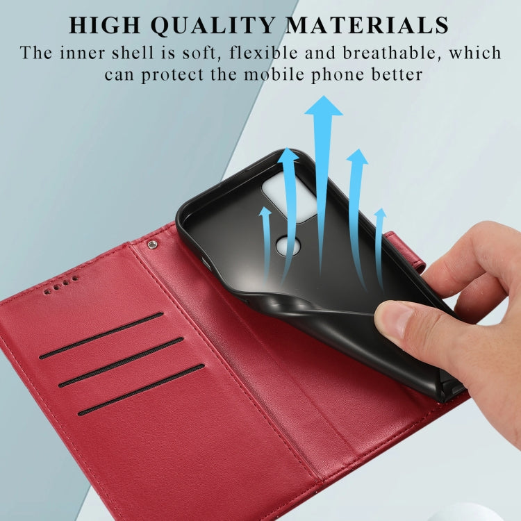 For OnePlus Nord N10 5G PU leather phone case with embossed texture, featuring card slots and kickstand functionality.