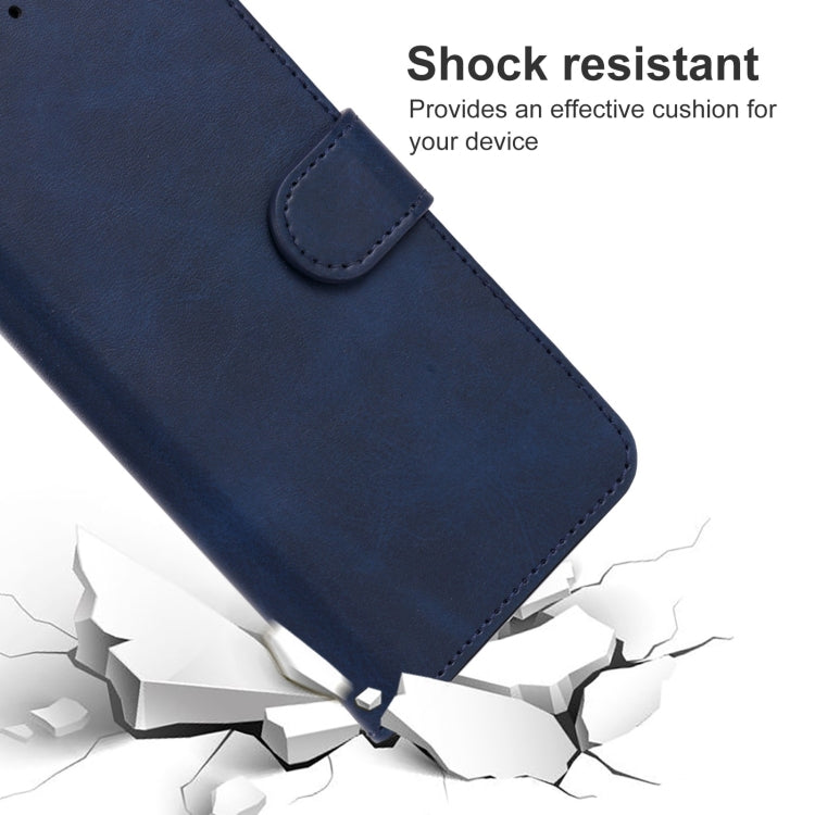 Blue leather phone case for OPPO K7x, showcasing its sleek design and card slots.