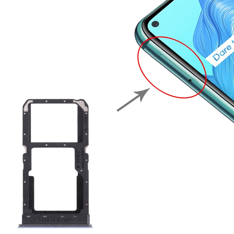 OPPO Realme V5 5G SIM card tray and Micro SD card tray replacement, showcasing its design and compatibility.