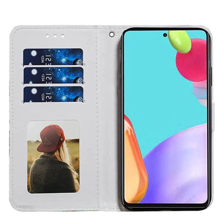 For OPPO Reno10/10 Pro painted pattern leather case with wallet and kickstand features, showcasing its stylish design and functionality.