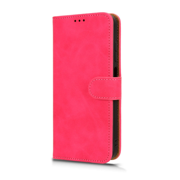 Rose-colored magnetic flip leather phone case for Oukitel C35 and C36, showcasing card slots and a holder design.