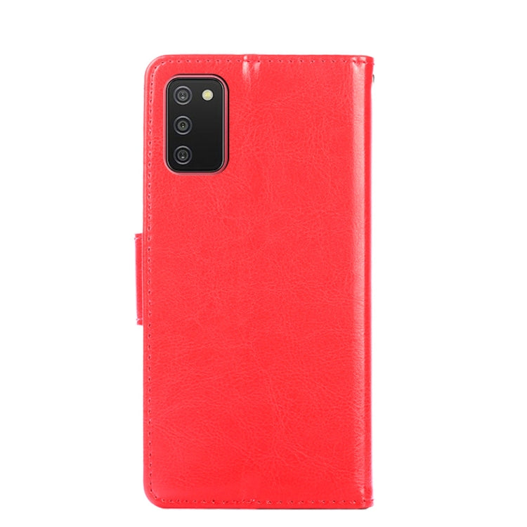 Crystal Texture Horizontal Flip Case for Samsung Galaxy A02s, showcasing its stylish design and functional features.