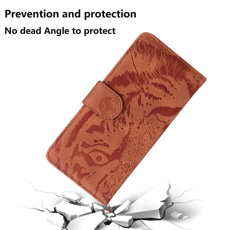 For Samsung Galaxy A05 Tiger Embossing Pattern Flip Leather Phone Case showcasing its stylish design and functional features.