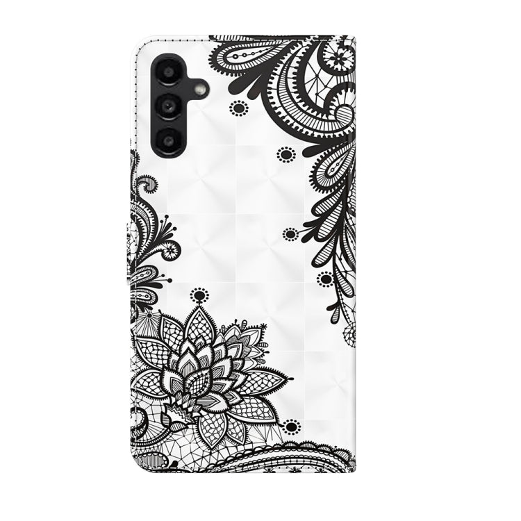 3D painting pattern flip leather phone case designed for Samsung Galaxy A05s, showcasing its stylish design and functional features.