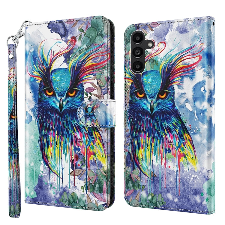 Samsung Galaxy A05s 3D Painting Pattern Flip Leather Phone Case showcasing its stylish design and functional features.