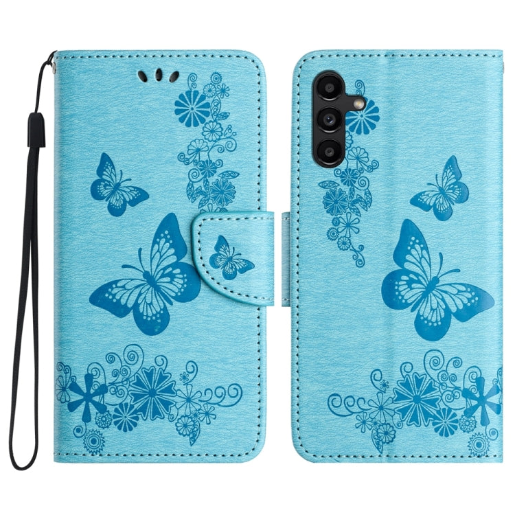 Butterfly Embossed Flip Leather Phone Case for Samsung Galaxy A05s, showcasing its elegant design and practical features.