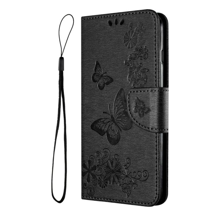 Butterfly Embossed Flip Leather Phone Case for Samsung Galaxy A05s, showcasing its stylish design and functional features.