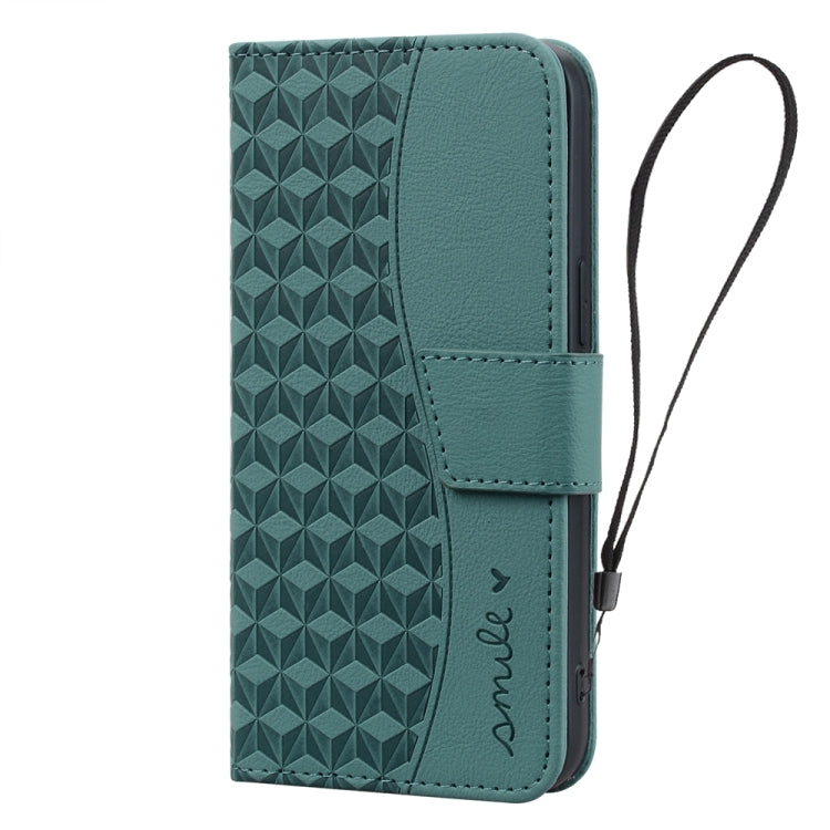 For Samsung Galaxy A12 Diamond Buckle Leather Phone Case showcasing its stylish design and functional features.