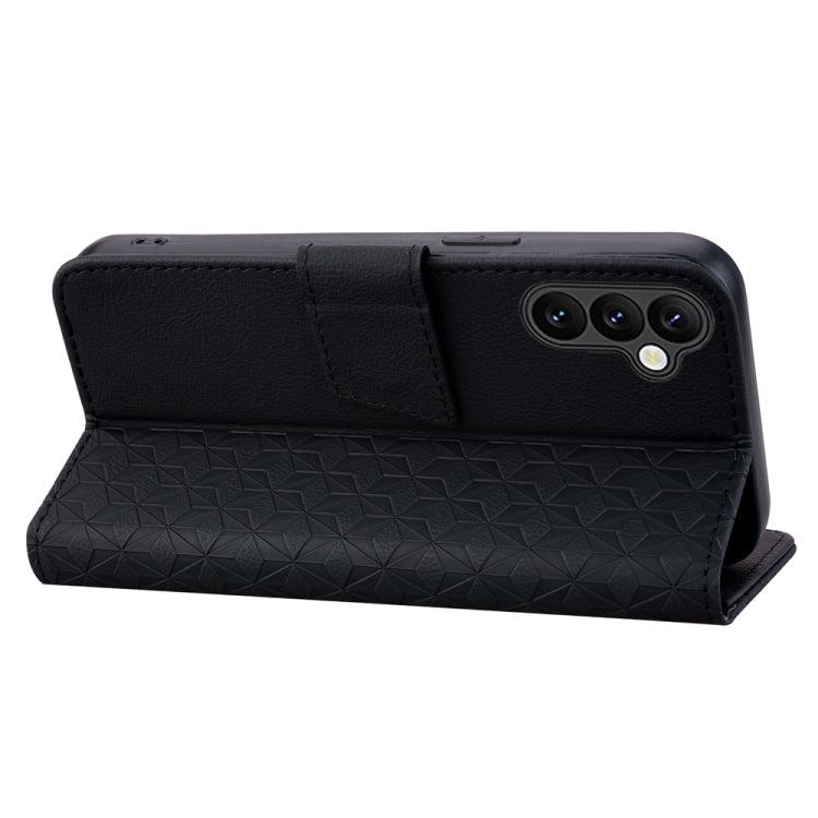 For Samsung Galaxy A14 Diamond Buckle Leather Phone Case showcasing its stylish design and functional features.