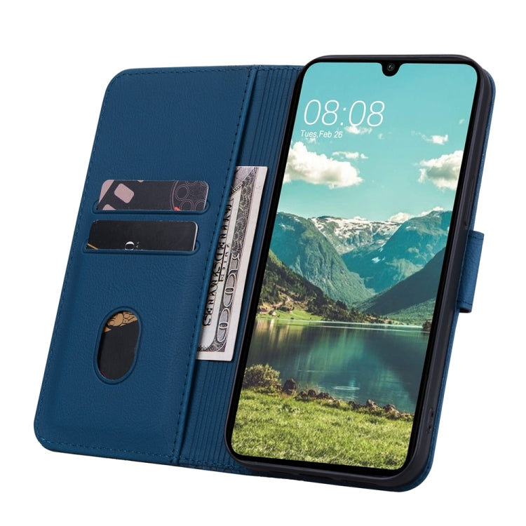 Diamond Buckle Leather Phone Case for Samsung Galaxy A24 4G and A25 5G, showcasing its stylish design and functional features.