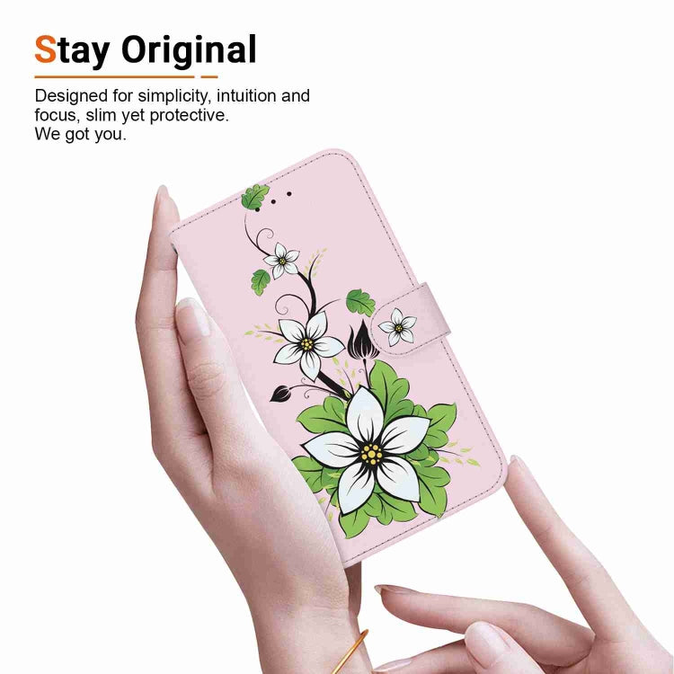 Samsung Galaxy A33 5G case featuring crystal texture colored drawing design, made from durable TPU and PU leather.