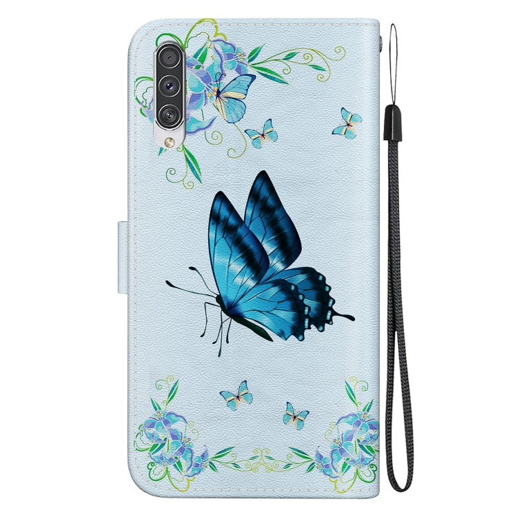 Crystal texture colored drawing case for Samsung Galaxy A50, A30s, and A50s, showcasing its durable TPU and PU leather material.