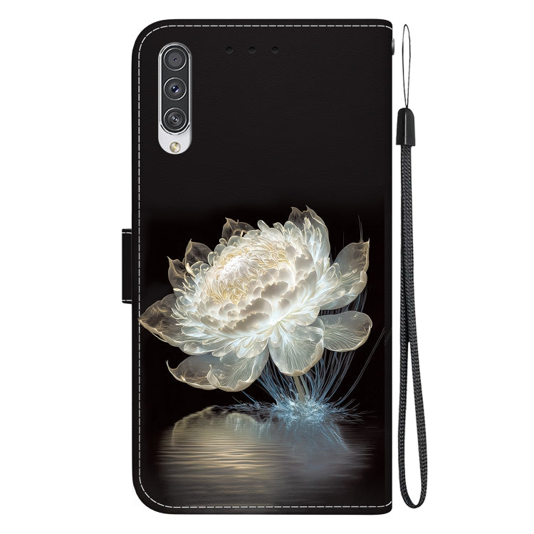 Samsung Galaxy A70/A70s leather case with crystal texture, featuring card slots and kickstand functionality.