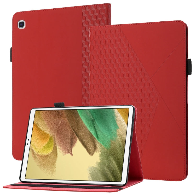 Samsung Galaxy Tab A7 Lite case in Rhombus Skin Feel design, showcasing its durable TPU and PU leather material.