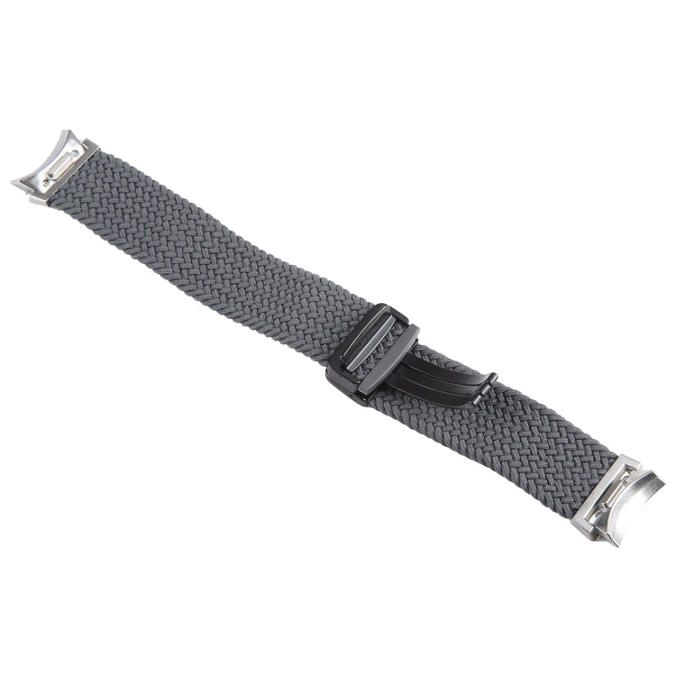 Magnetic Fold Buckle Nylon Woven Strap for Samsung Galaxy Watch 6, 5, and 4, showcasing its stylish design and comfortable fit.