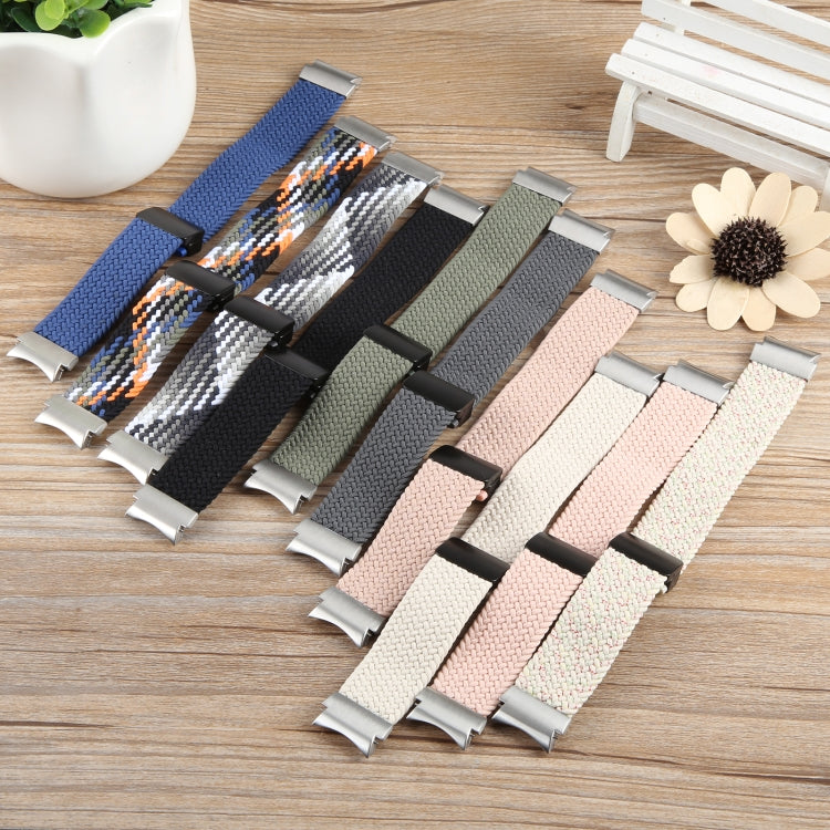 Magnetic Fold Buckle Nylon Woven Strap for Samsung Galaxy Watch 6, 5, and 4, showcasing its stylish design and comfortable fit.