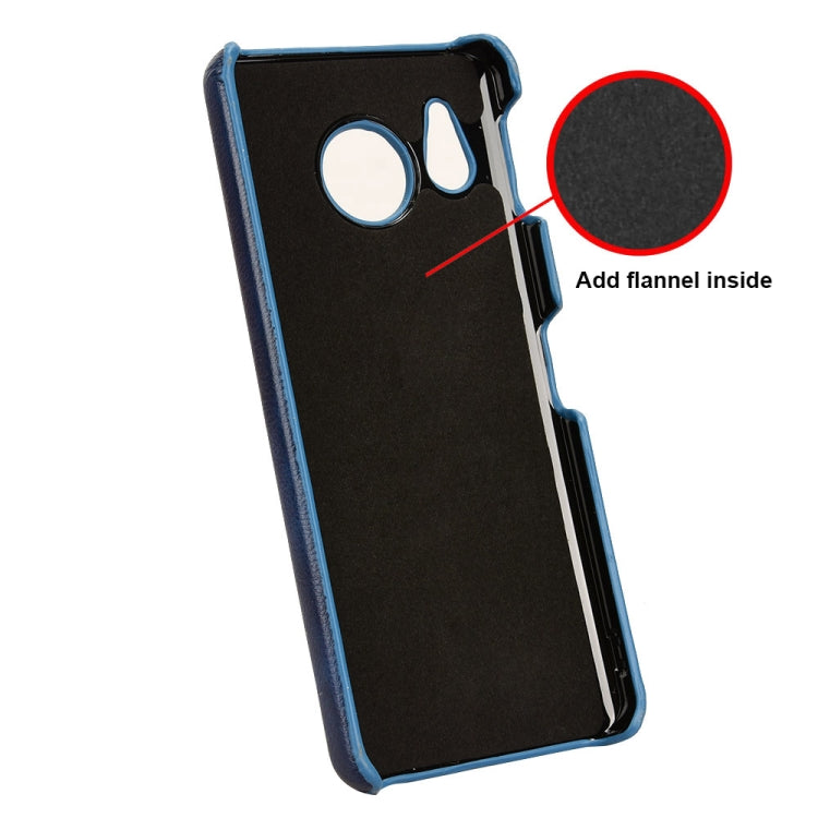 Brown litchi texture back cover phone case for Sharp Aquos Sense8, showcasing its stylish design and durable material.