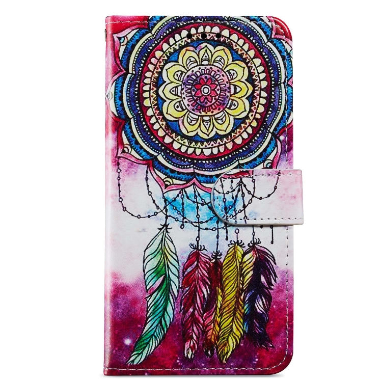 For Sony Xperia 5 V Painted Pattern Horizontal Flip Leather Phone Case with card slots and wrist strap, showcasing its stylish design and functionality.