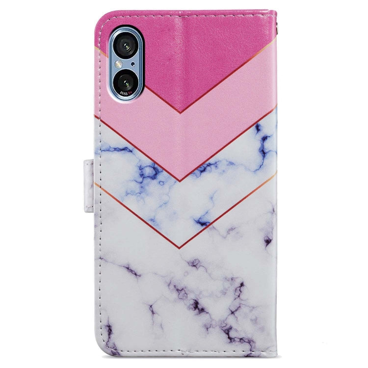 For Sony Xperia 5 V Painted Pattern Horizontal Flip Leather Phone Case showcasing its stylish design and functional features.