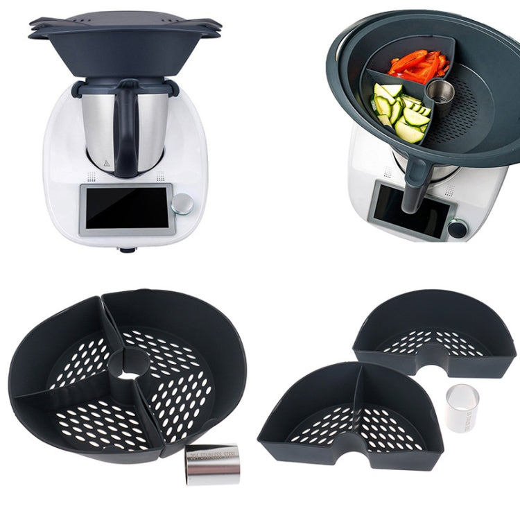 Silicone Cooking Chamber Divider for Thermomix, featuring a non-stick surface and stainless steel design, ideal for cooking multiple dishes simultaneously.