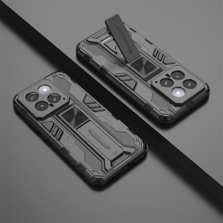 Black Supersonic Armor PC Hybrid TPU Phone Case for Xiaomi 14, showcasing its sleek design and durable materials.