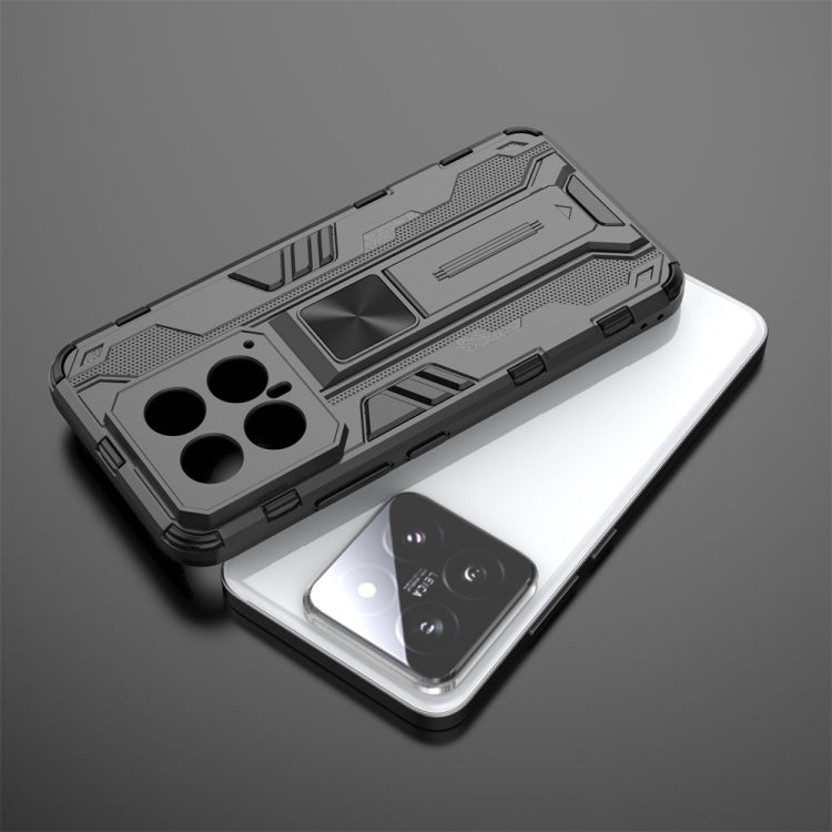 Black Supersonic Armor PC Hybrid TPU Phone Case for Xiaomi 14, showcasing its sleek design and durable materials.